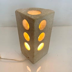 Albert Tormos Carved Face Lamp