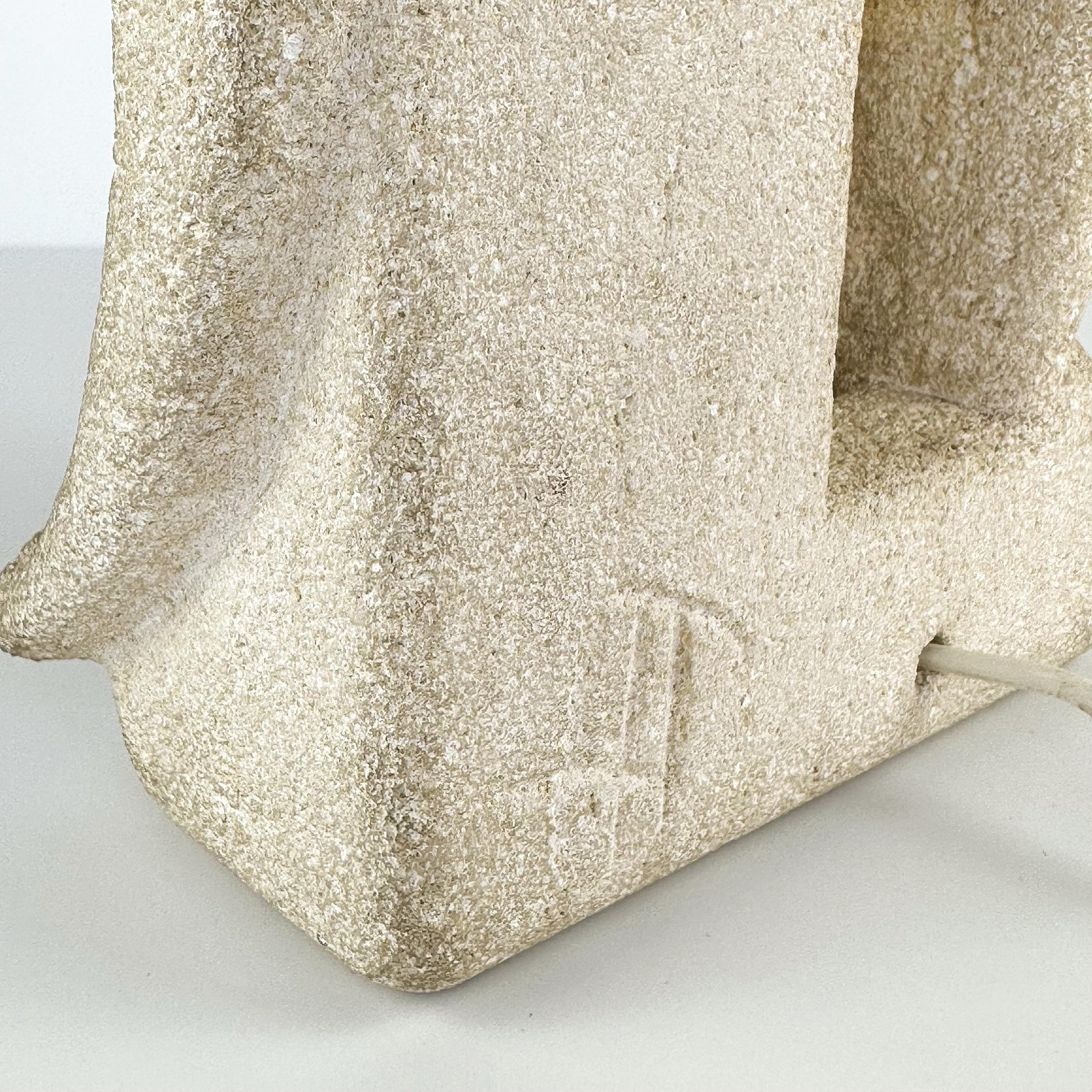 Albert Tormos Carved Limestone Table Lamp  4