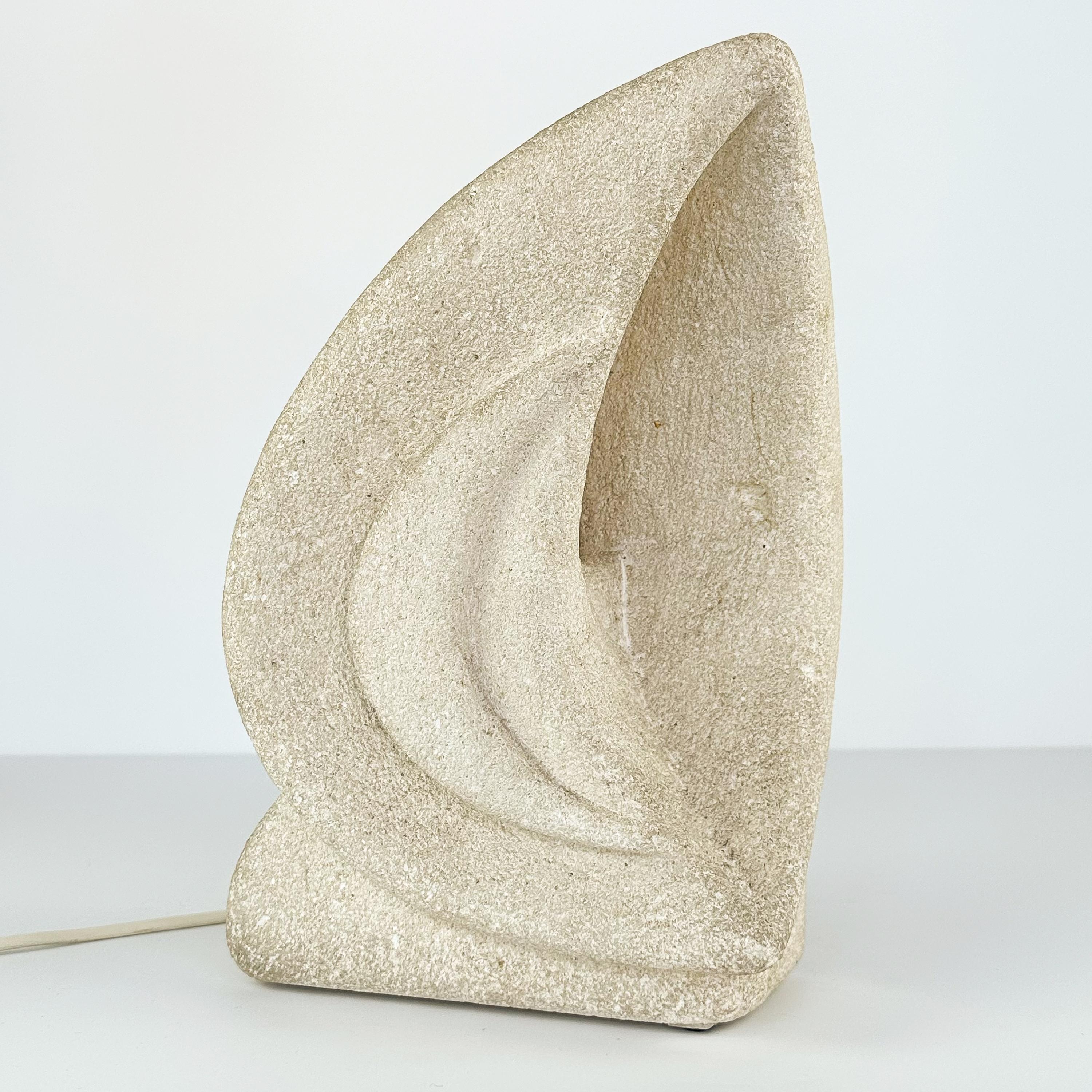 Albert Tormos Carved Limestone Table Lamp  7