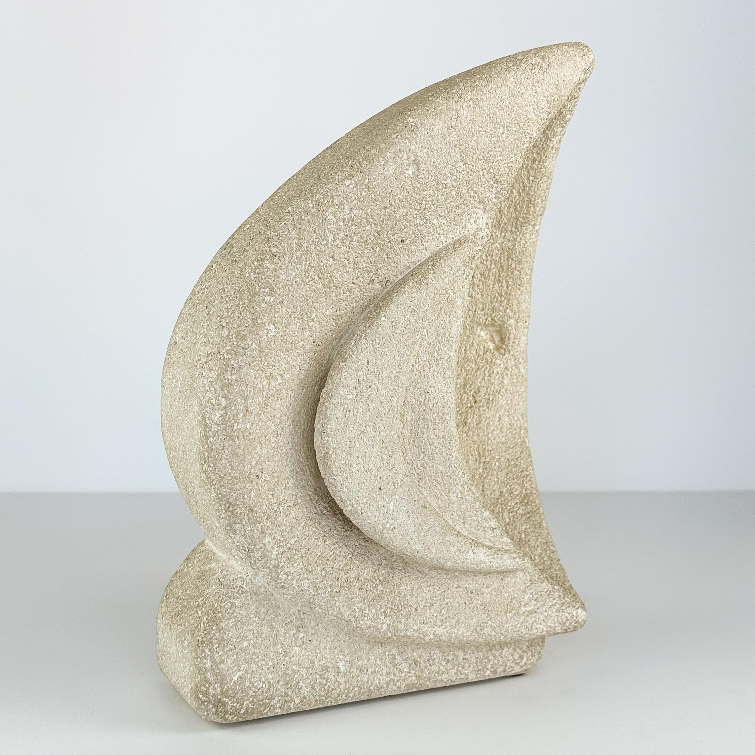 Stone Albert Tormos Carved Limestone Table Lamp 