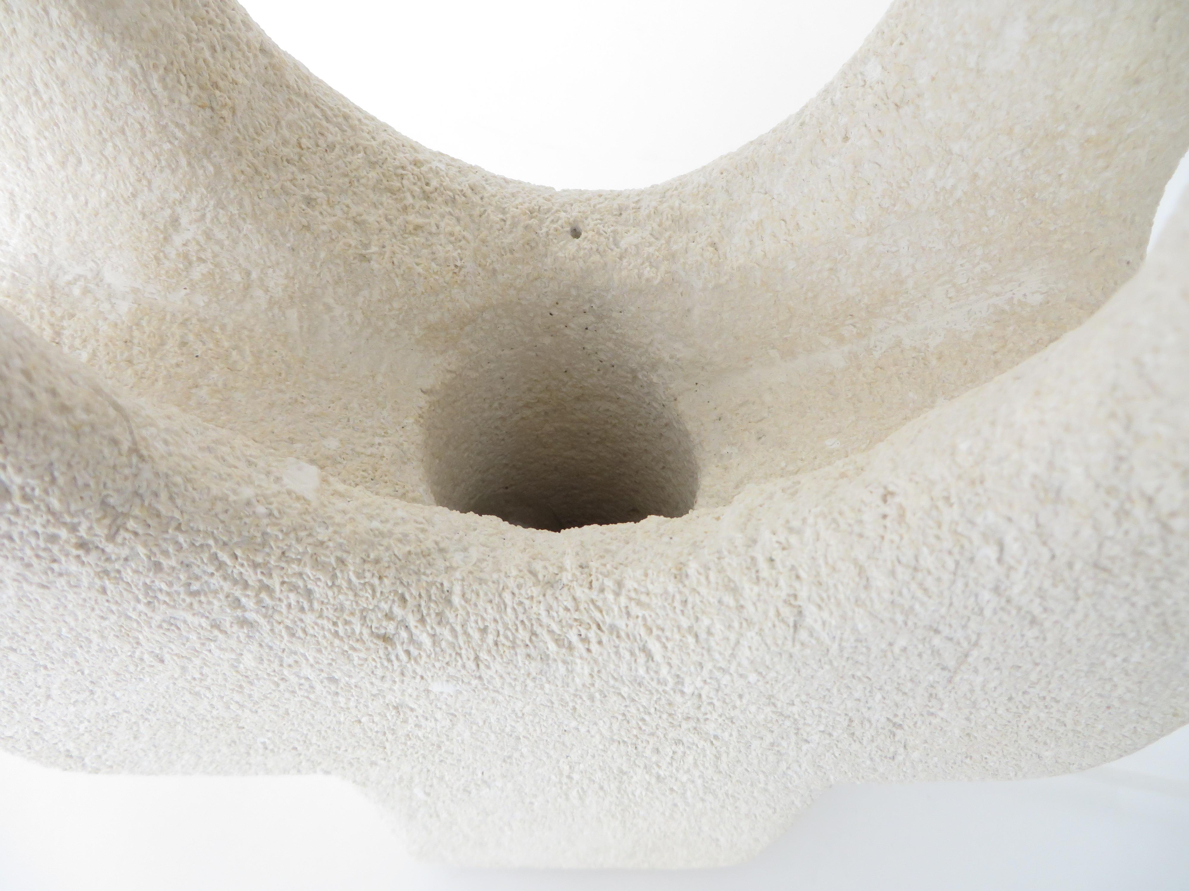 Albert Tormos Carved Sculptural French Limestone Table Lamp 6