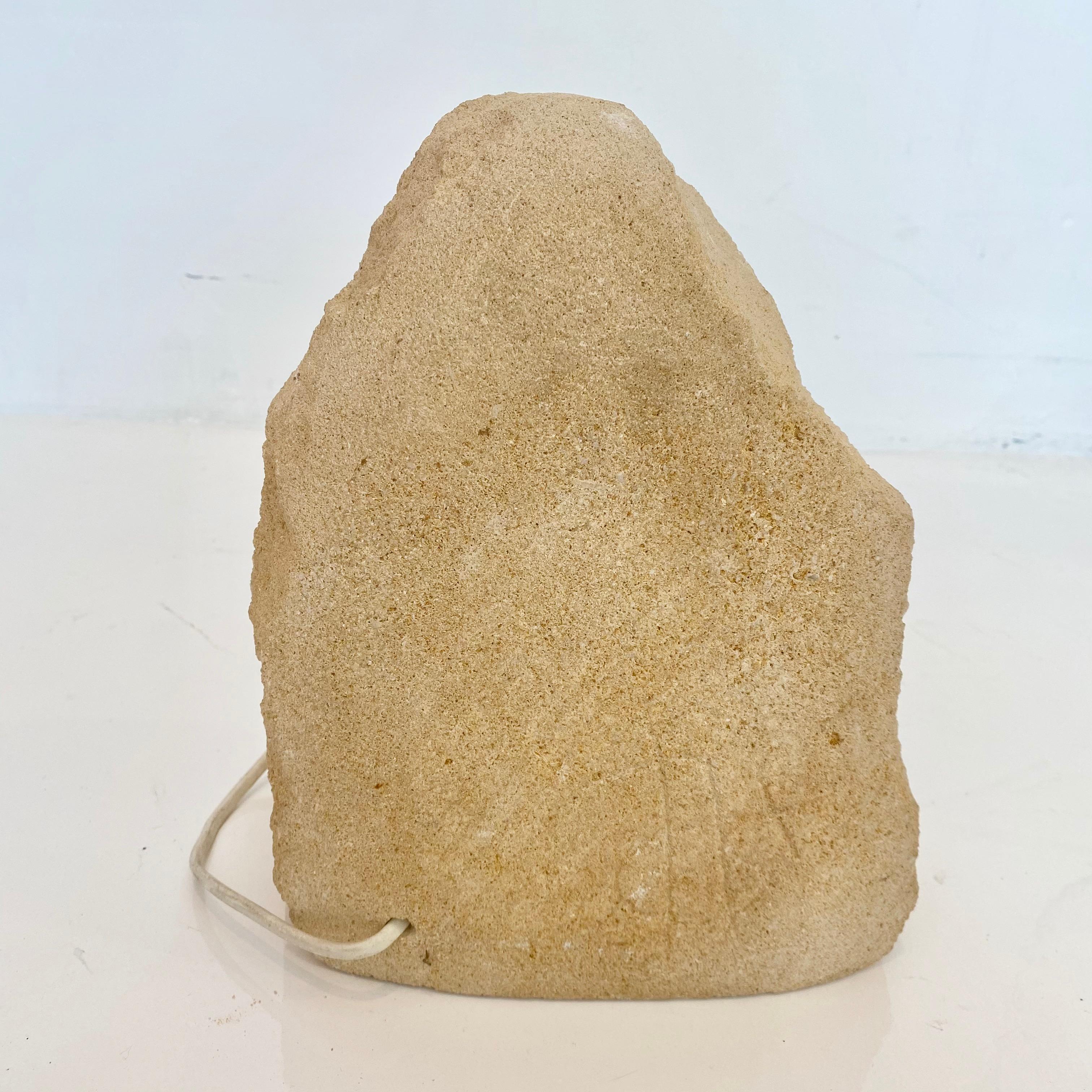 Albert Tormos Carved Stone Lamp For Sale 3