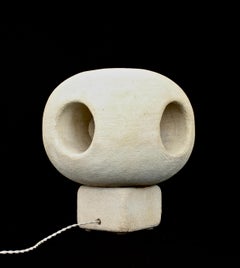 Albert Tormos French Stone Monumental Sculptural Lamp, France, circa 1970