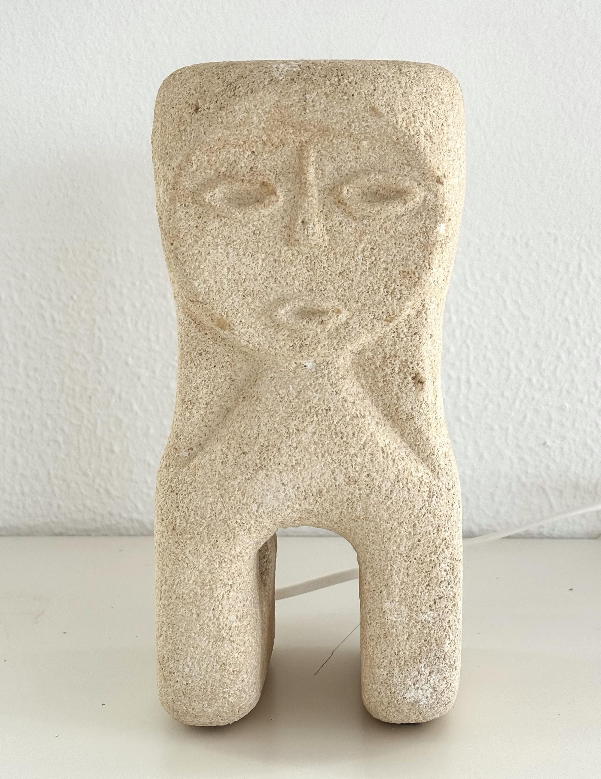 Albert Tormos hand-carved organic Table Lamp in Limestone, 1960

Hand-carved limestone lamp Made by French sculptor Albert Tormos. 
Made in France in the 1970s. 
His Signature 