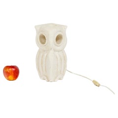 Albert Tormos, lampe hibou en pierre naturelle, années 1960