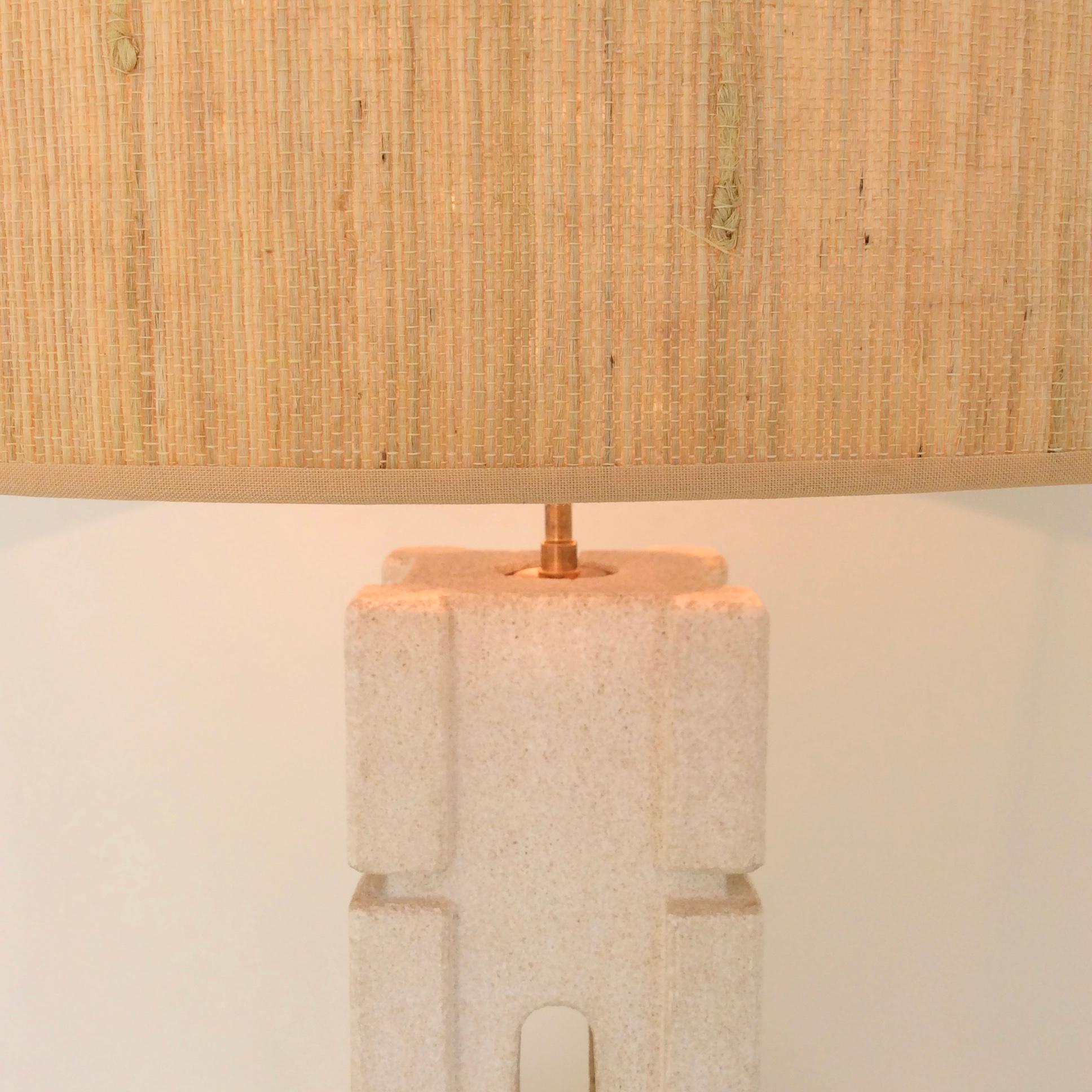 Albert Tormos Limestone Table Lamp, circa 1970, France (Ende des 20. Jahrhunderts)