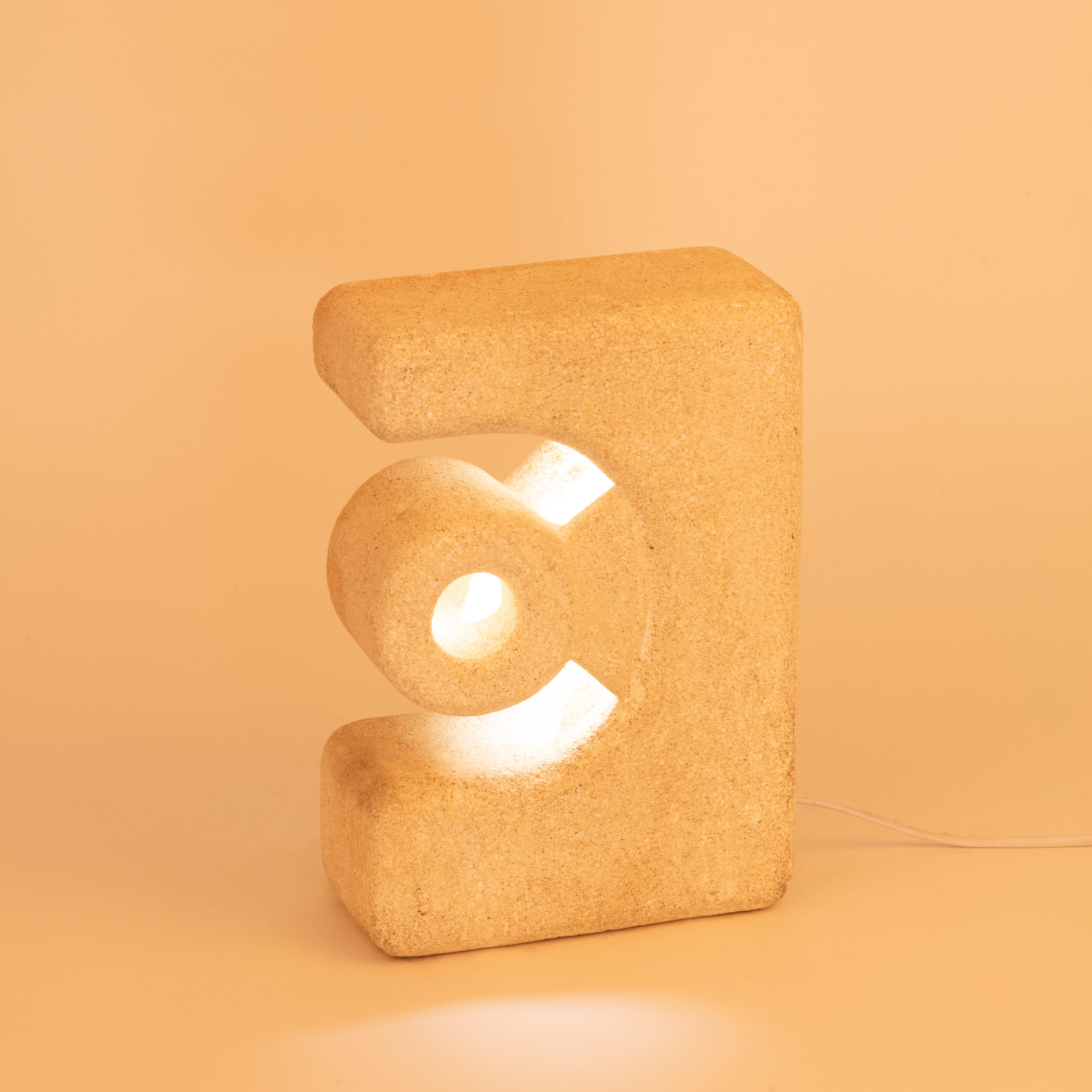 Mid-Century Modern Albert Tormos Luberon stone Table Lamp 1970 For Sale