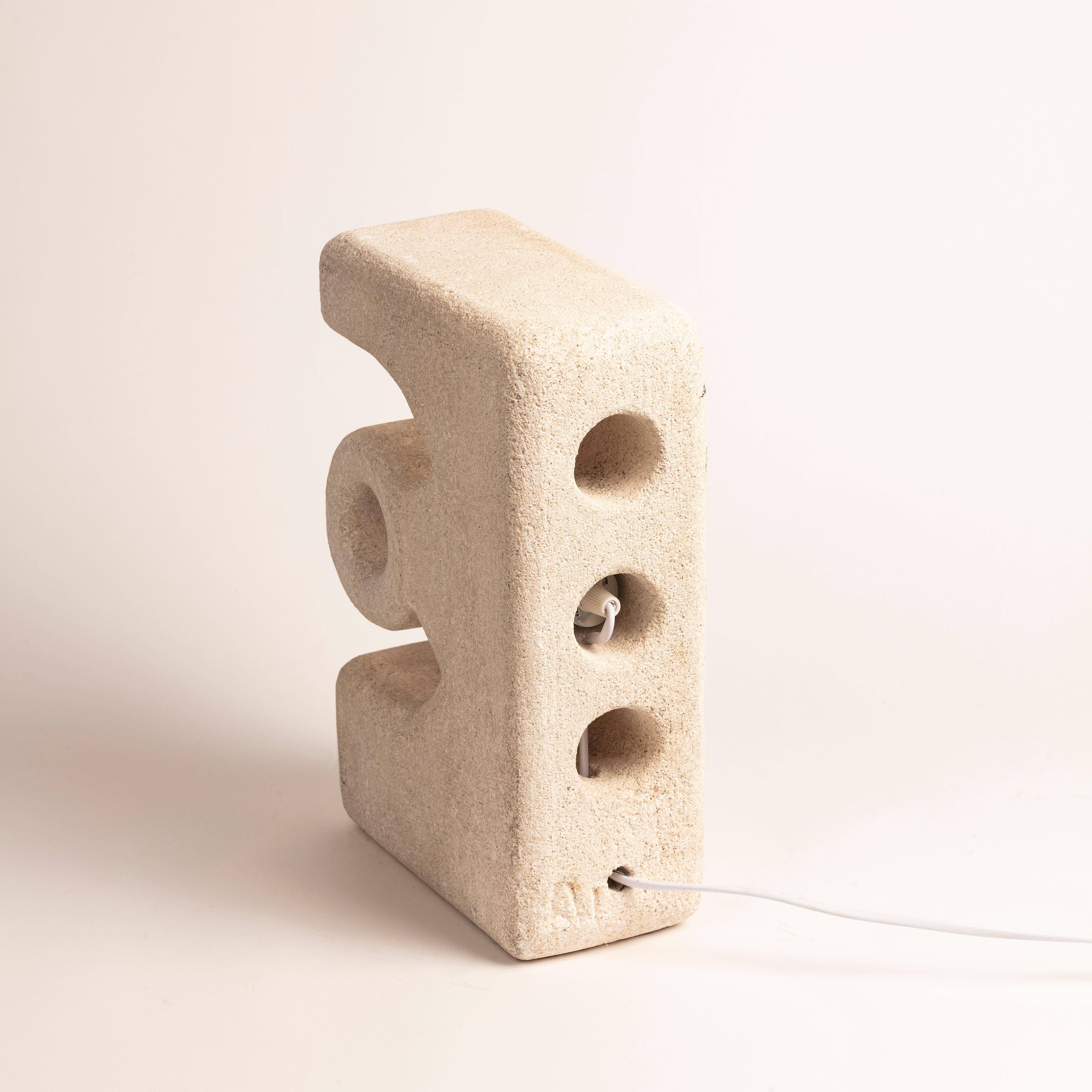 Albert Tormos Luberon stone Table Lamp 1970 In Good Condition For Sale In Santa Gertrudis, Baleares