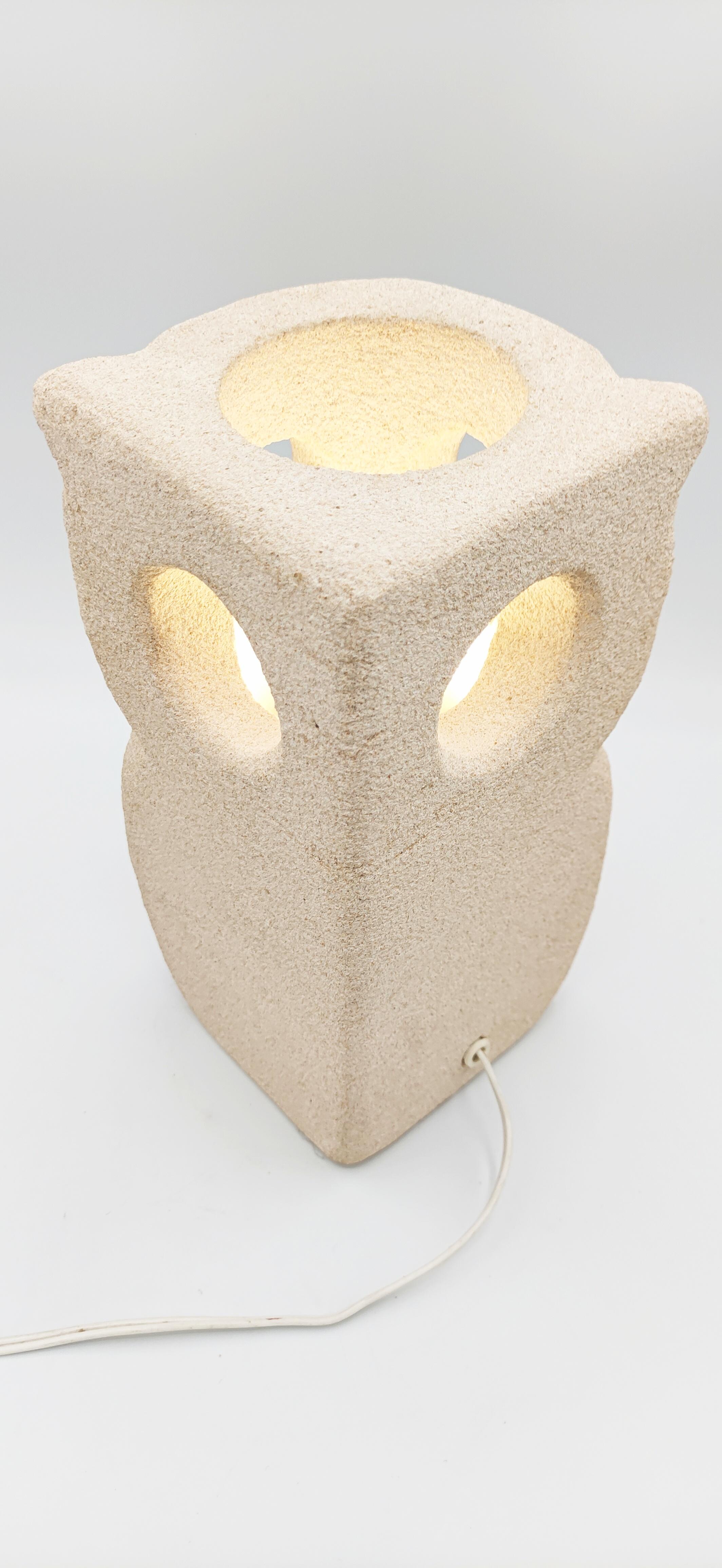 Albert Tormos Owl Table Lamp, France 1970s For Sale 3