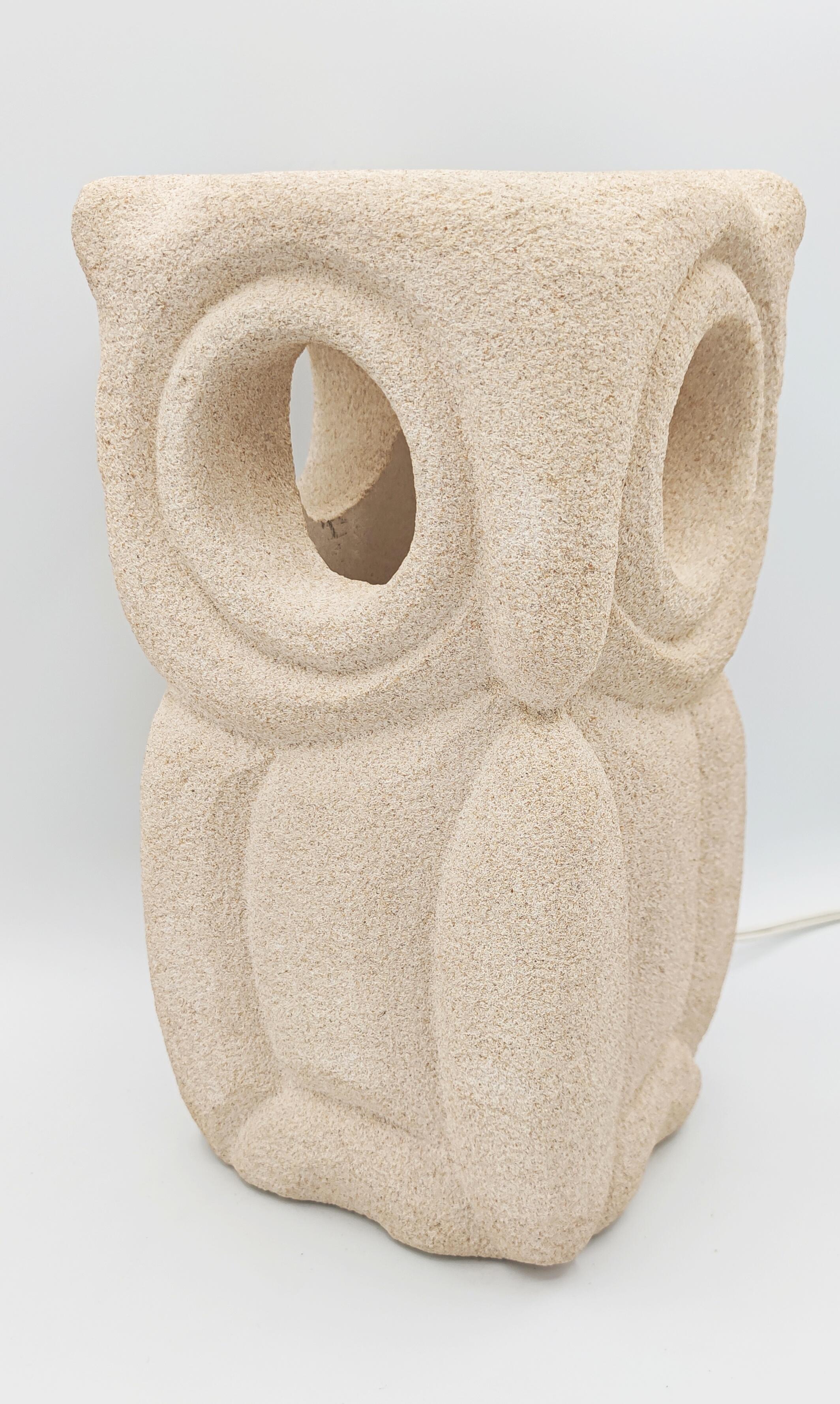 Albert Tormos Owl Table Lamp, France 1970s In Good Condition For Sale In L'Escala, ES