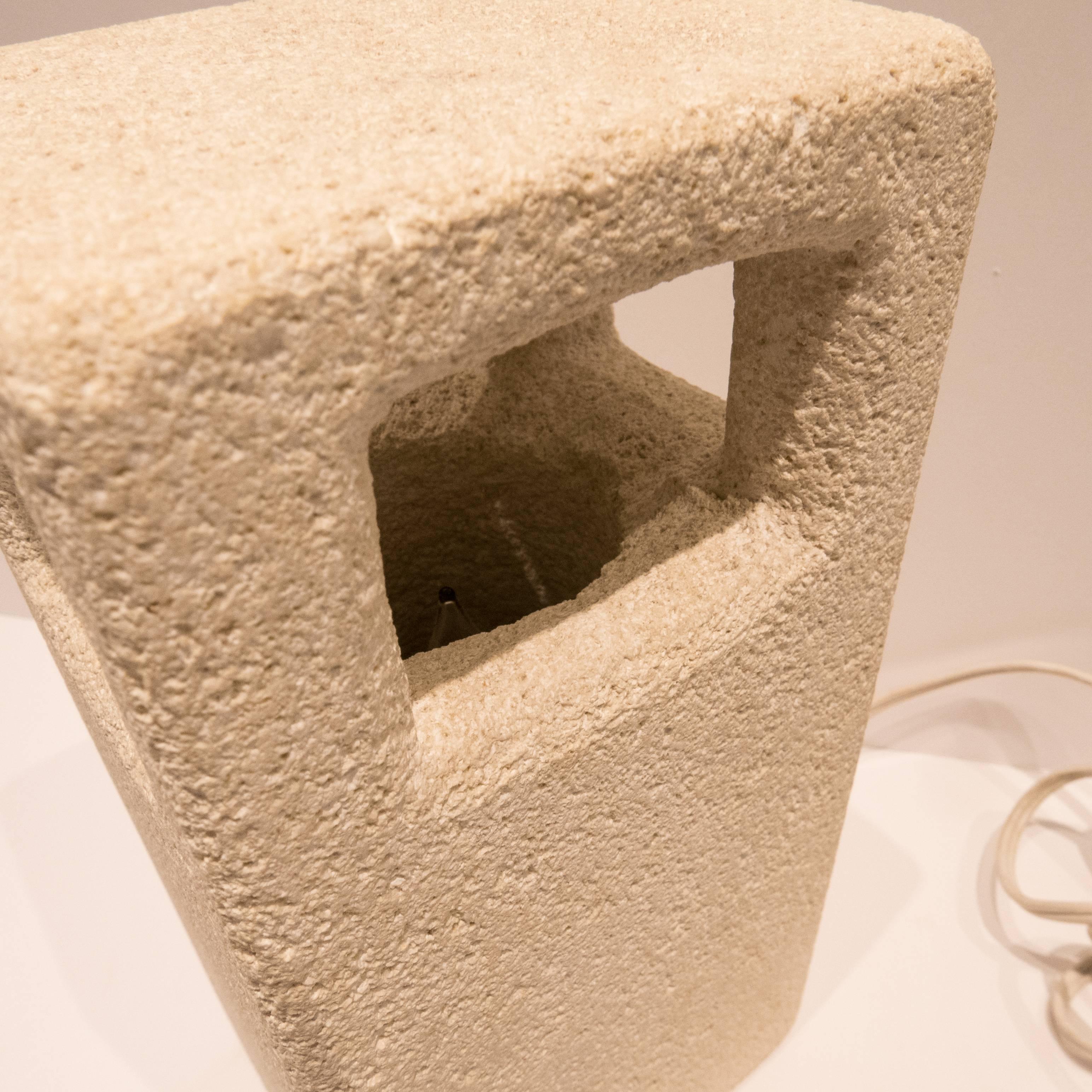 Albert Tormos Sculptural Accent Light in Limestone 1