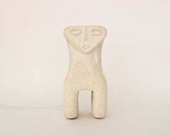 Albert Tormos Sculptural Figurative French Carved Stone Table Lamp