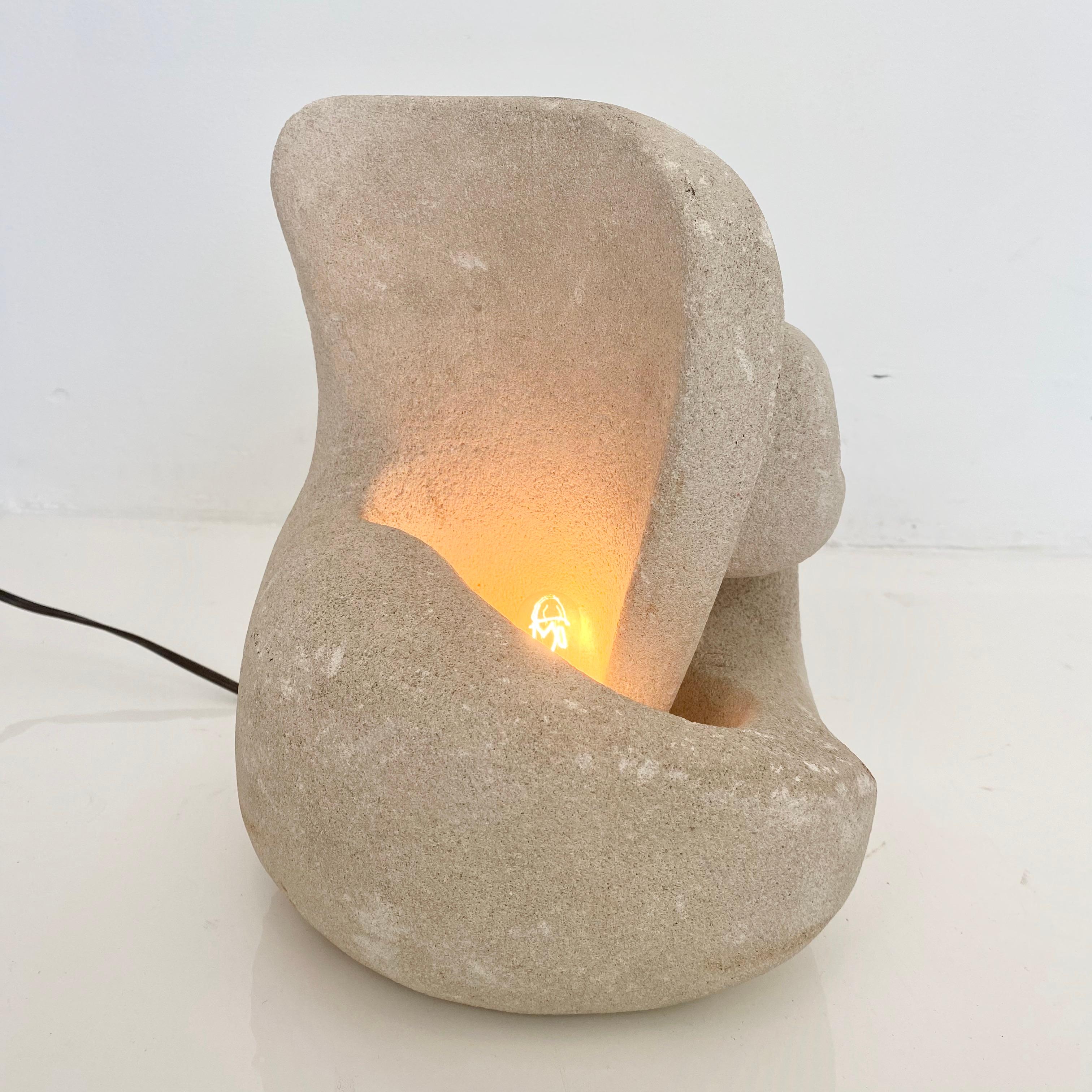 Stone Albert Tormos Sculptural Nautilus Lamp For Sale