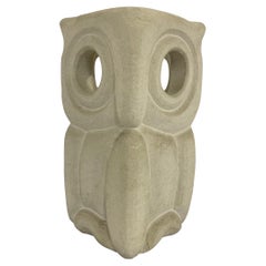 Albert Tormos Stone Owl Desk Lamp, France, 1970s