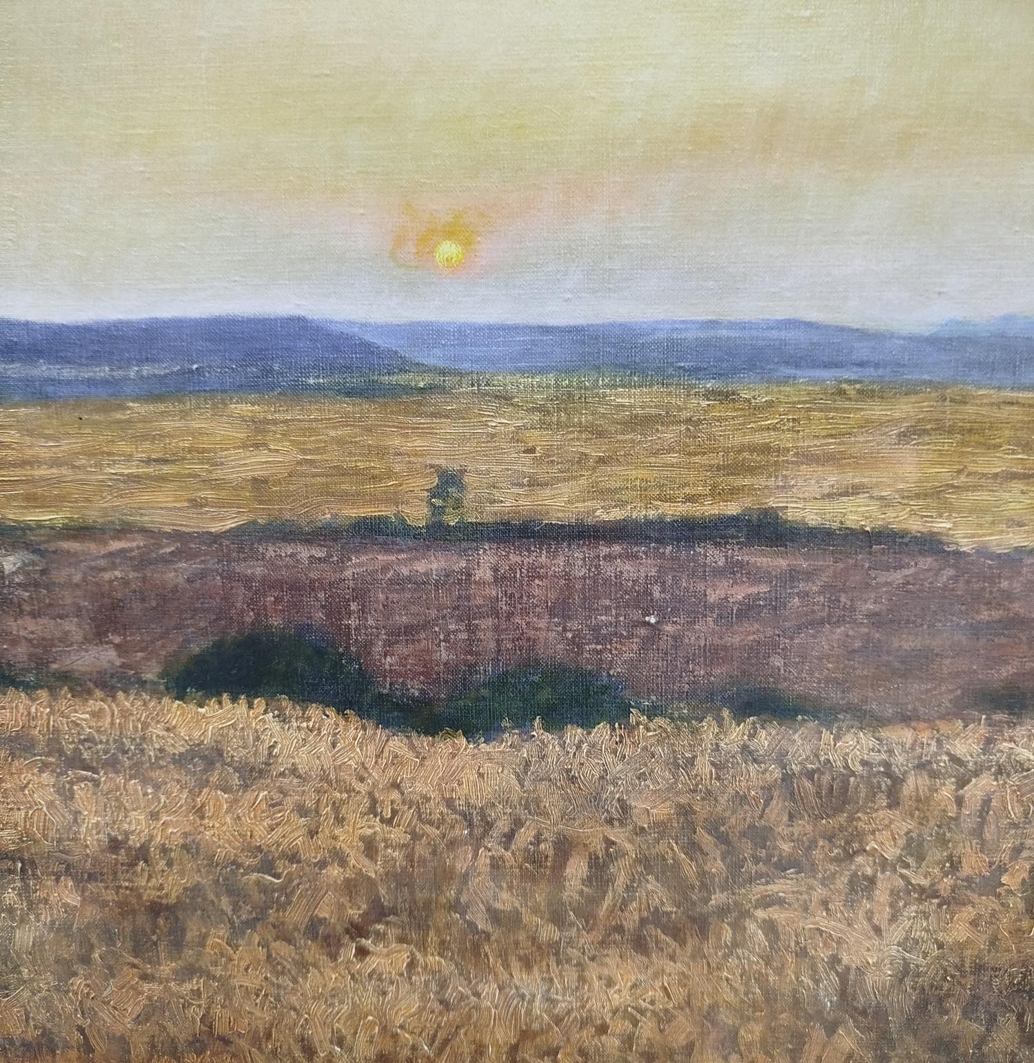 Torne. sown fields. original painting - Painting by ALBERT TORNE