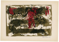 Untitled Abstraction (Figures in Red)