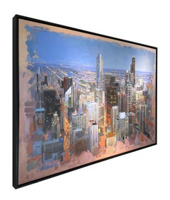 Notte dei mirtilli - Paesaggio urbano dello skyline di Chicago - Albert Vidal