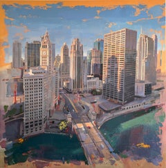 Marina City - Birds-Eye View of Chicago's Iconic Architecture and River