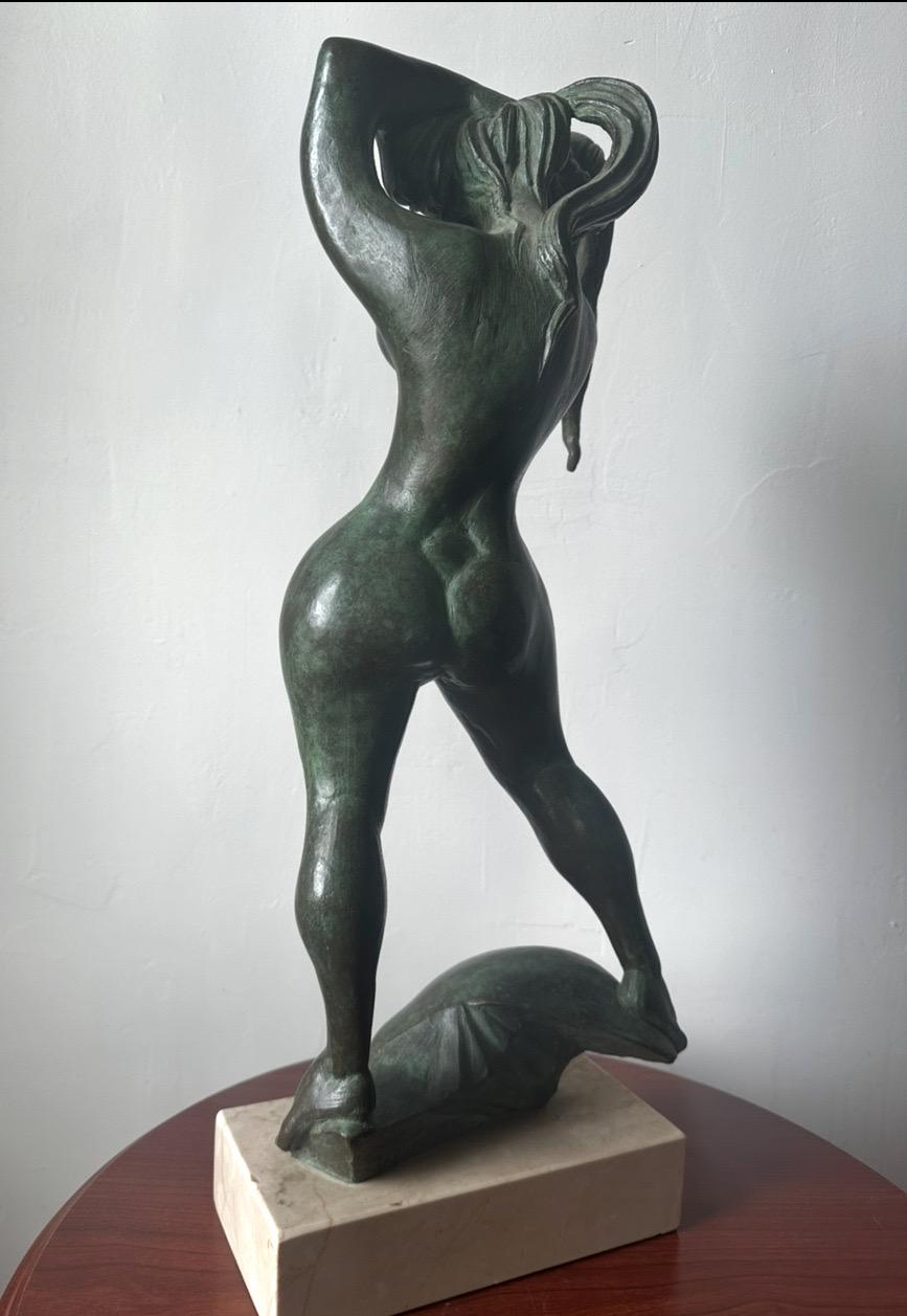 La Toilette - Sculpture by Albert Wein