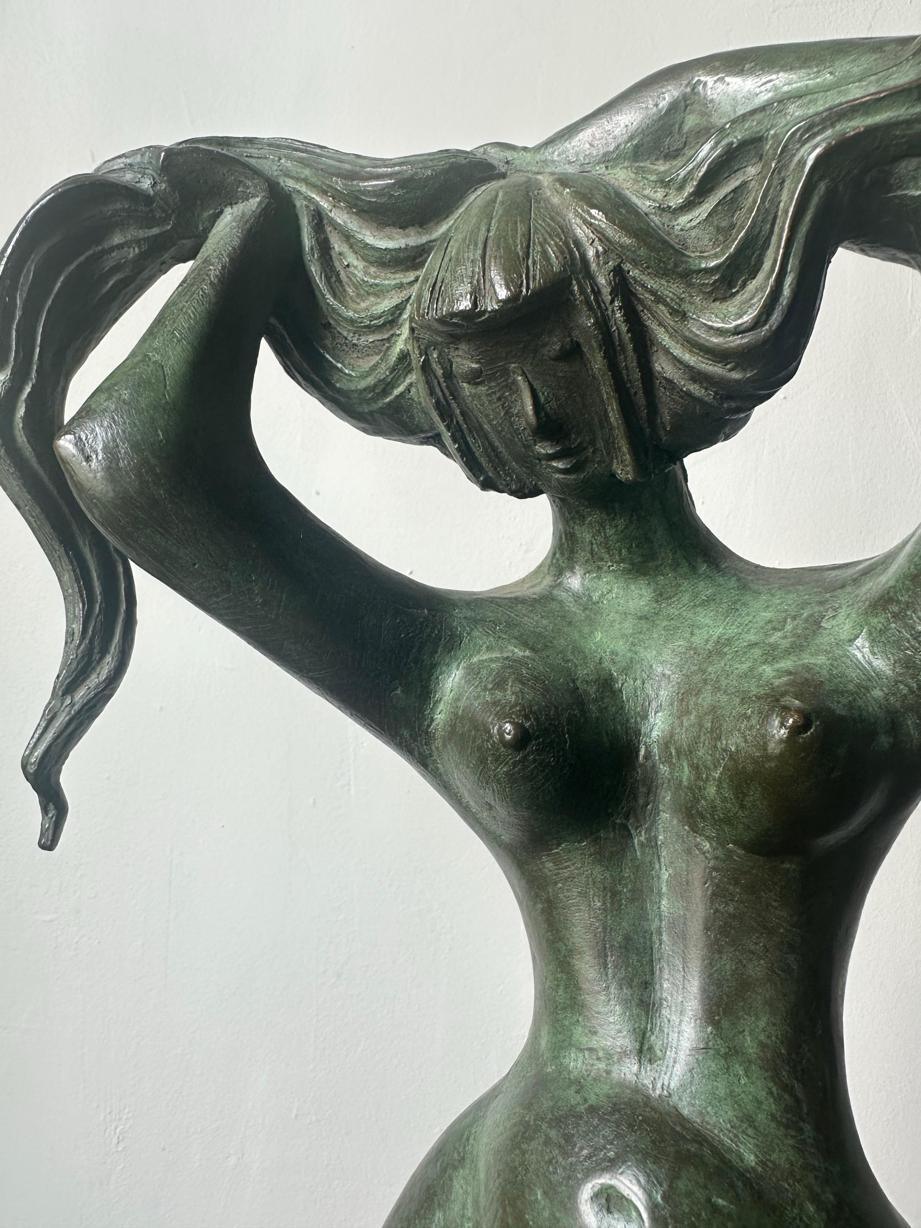 La Toilette - Art Deco Sculpture by Albert Wein