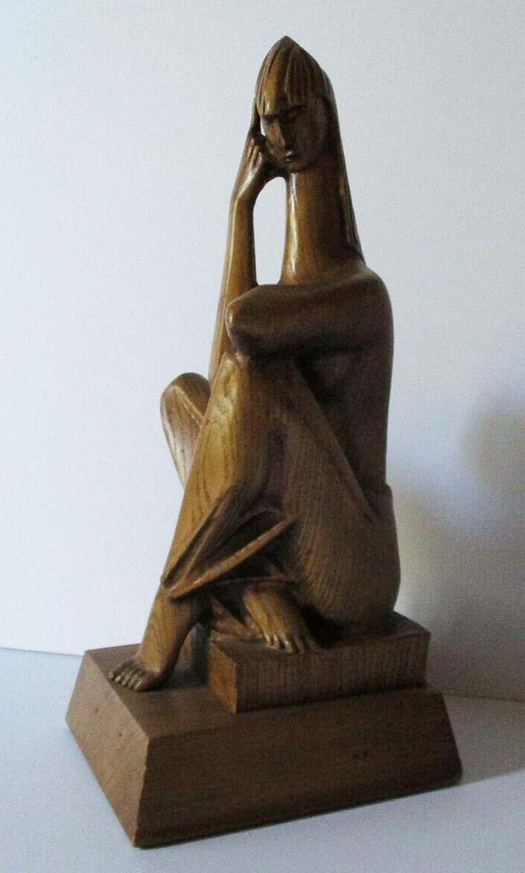 Naomi Seated - Sculpture by Albert Wein