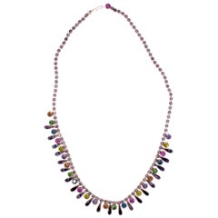 Albert Weiss, 1940 Vintage Necklace-Earring Set, Enamel
