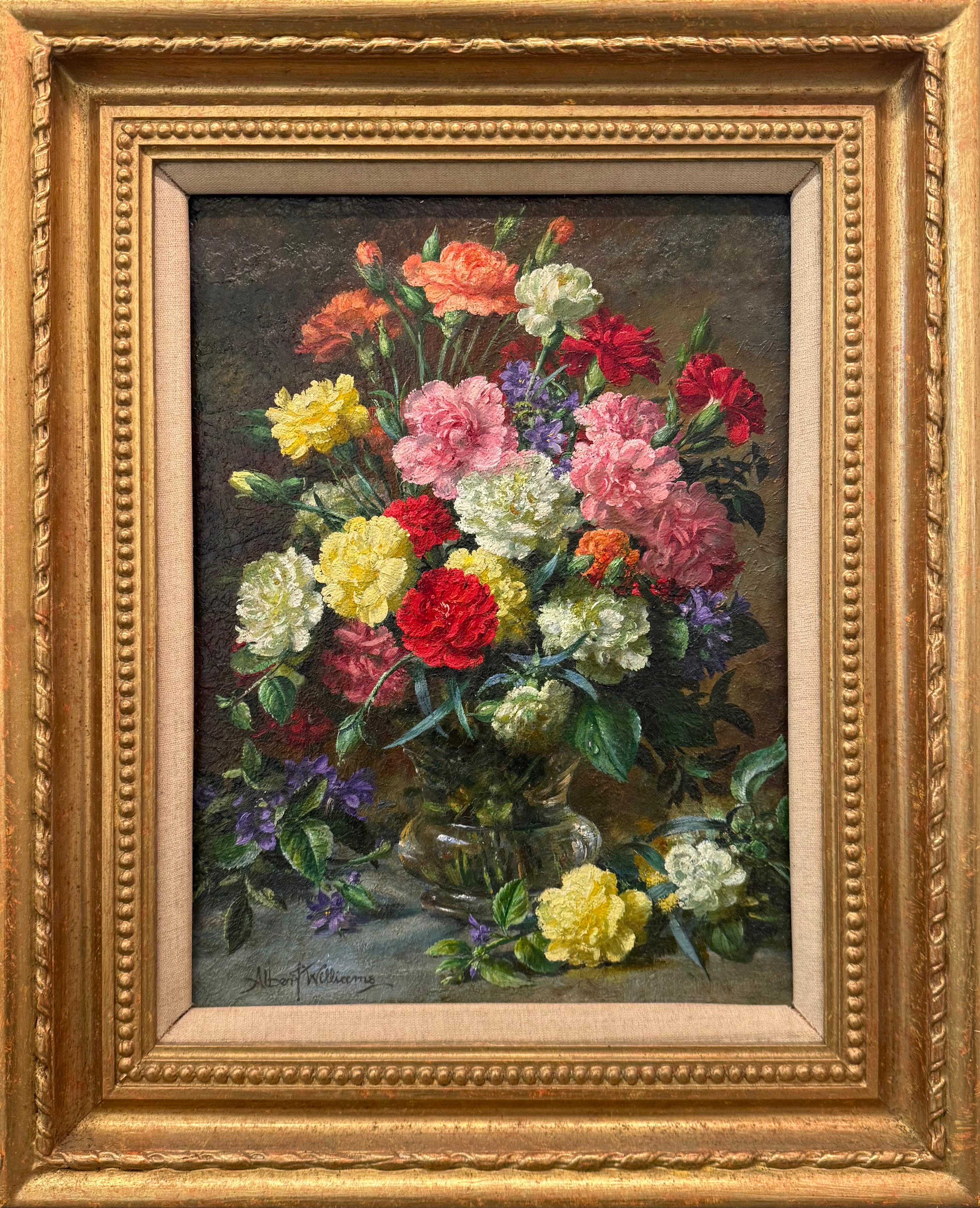 Still Life of Flowers, Oil on Canvas, Framed, Signed, Mid-20th Century