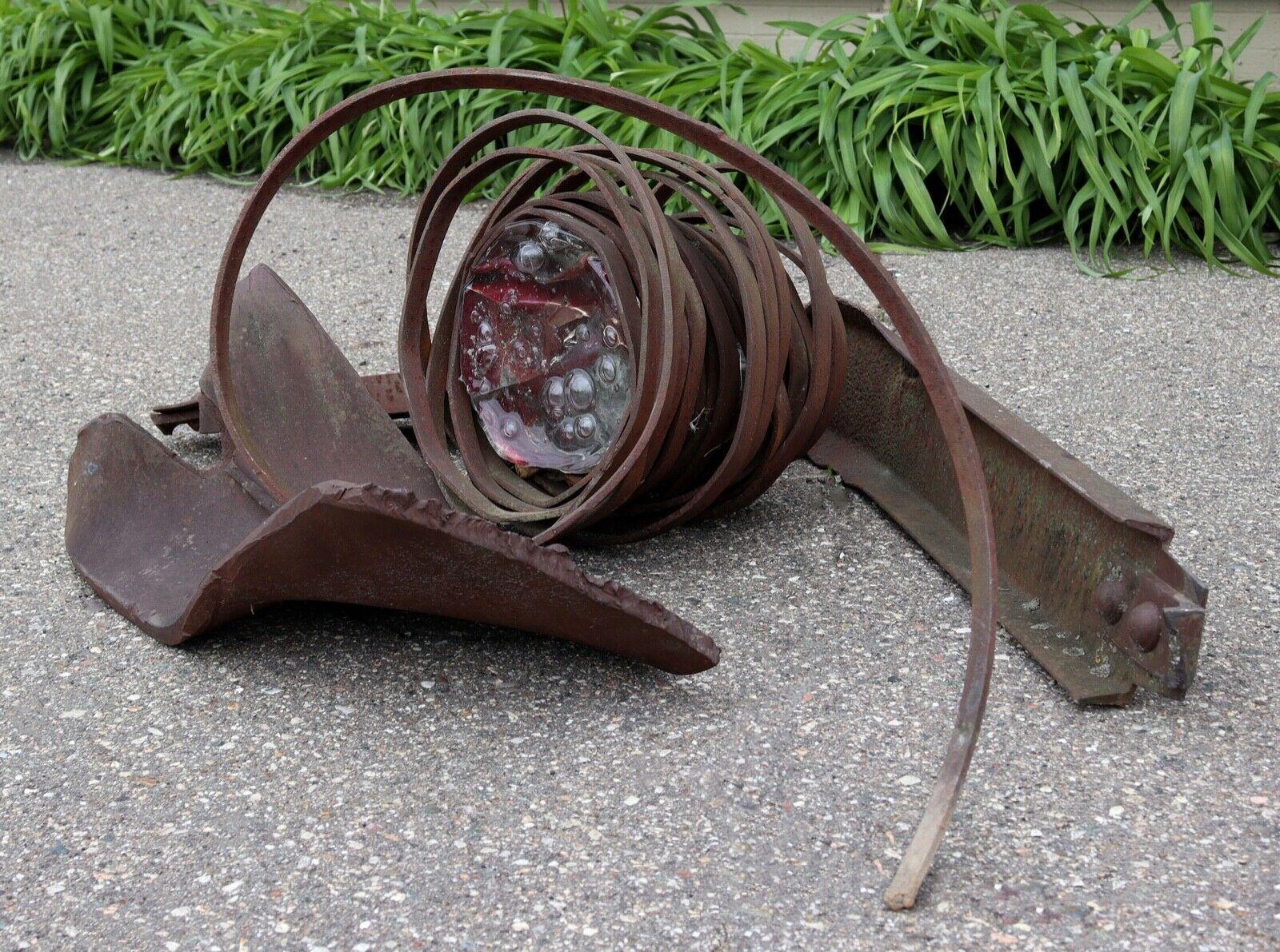 20th Century Albert Young Metal & Glass Contemporary Outdoor Sculpture For Sale
