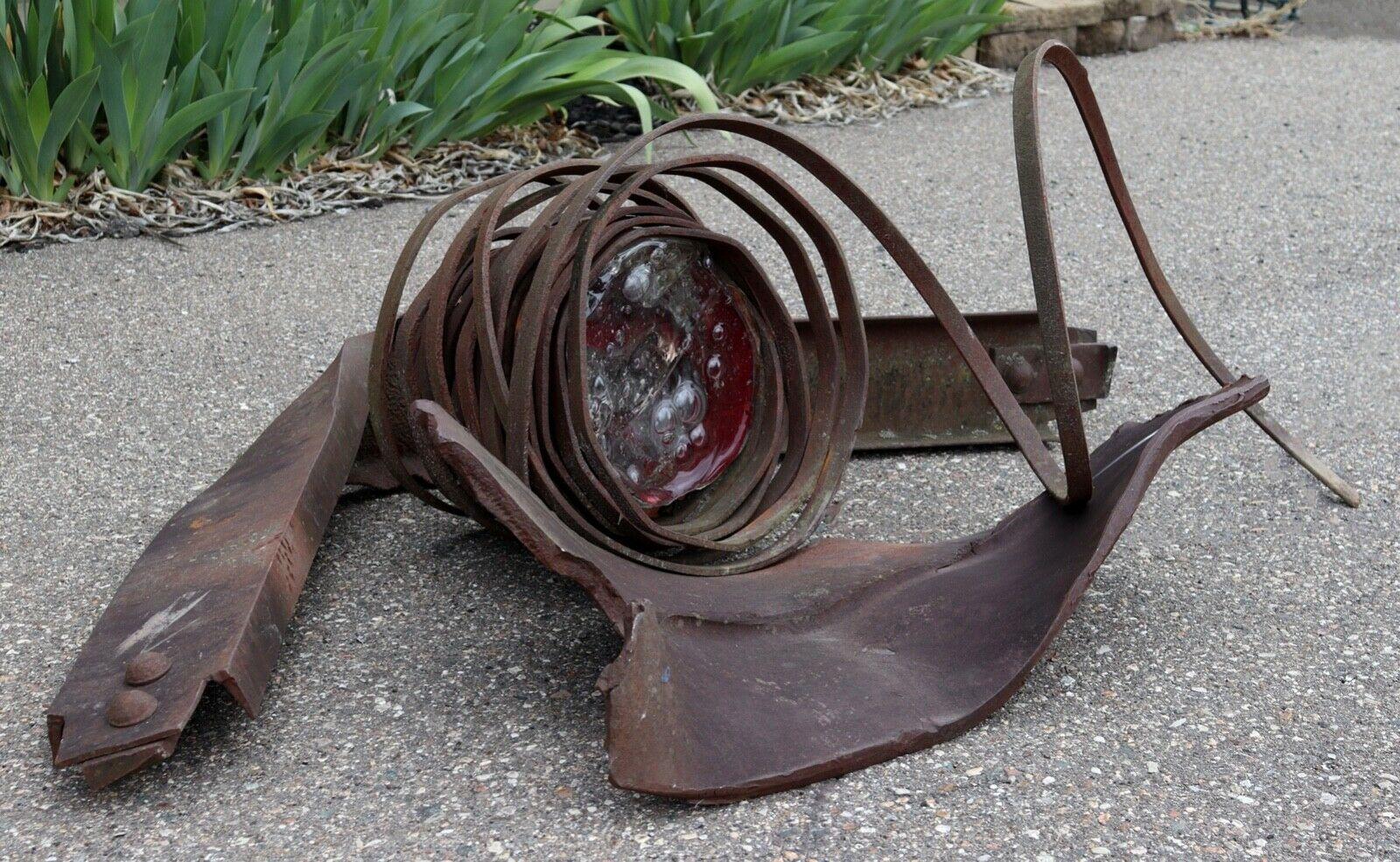 Albert Young Metal & Glass Contemporary Outdoor Sculpture For Sale 2