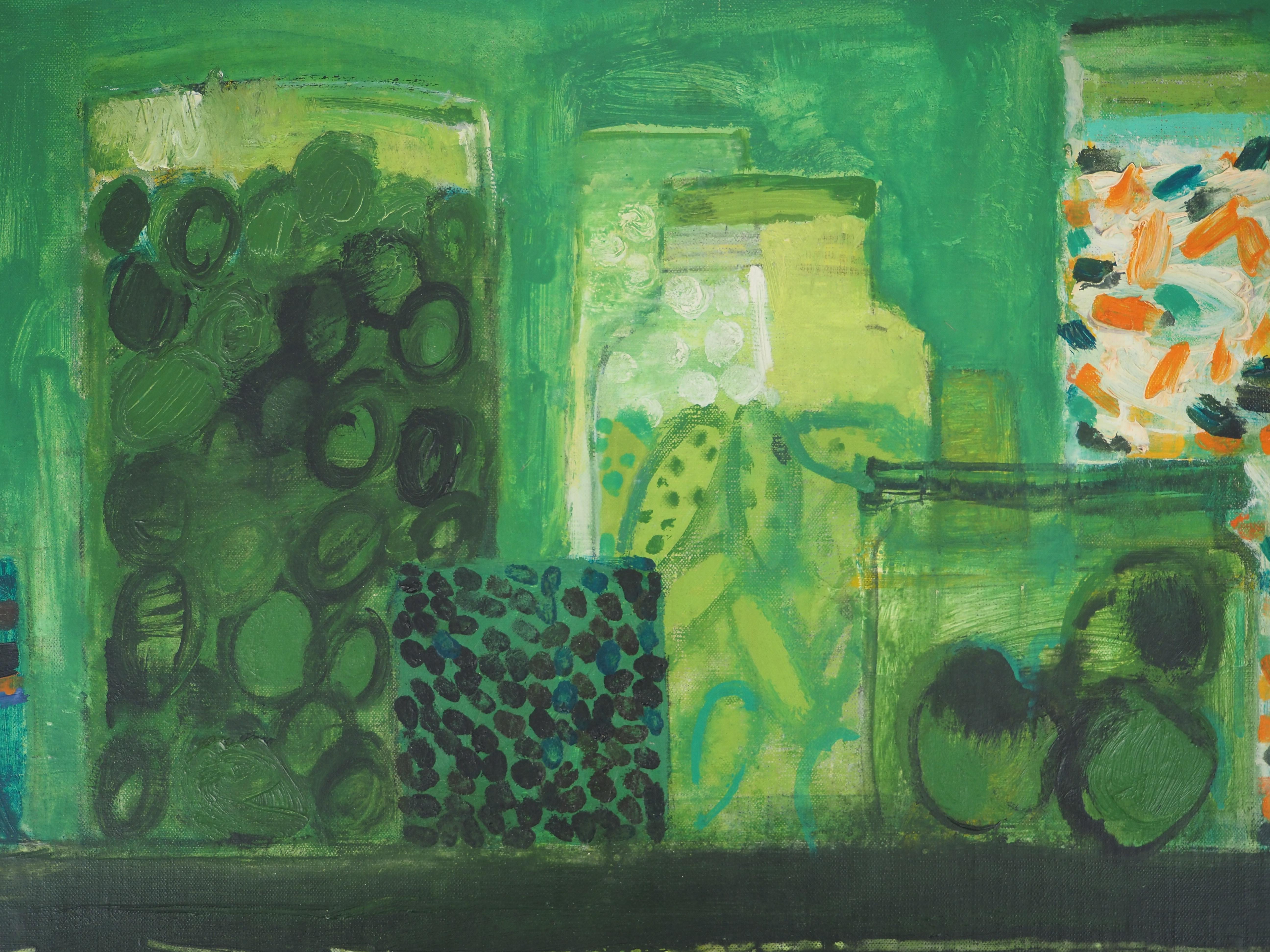Fauvist Still Life : the Candy Shop - Original Oil on Canvas, SIGNED - Modern Painting by Albert Zavaro