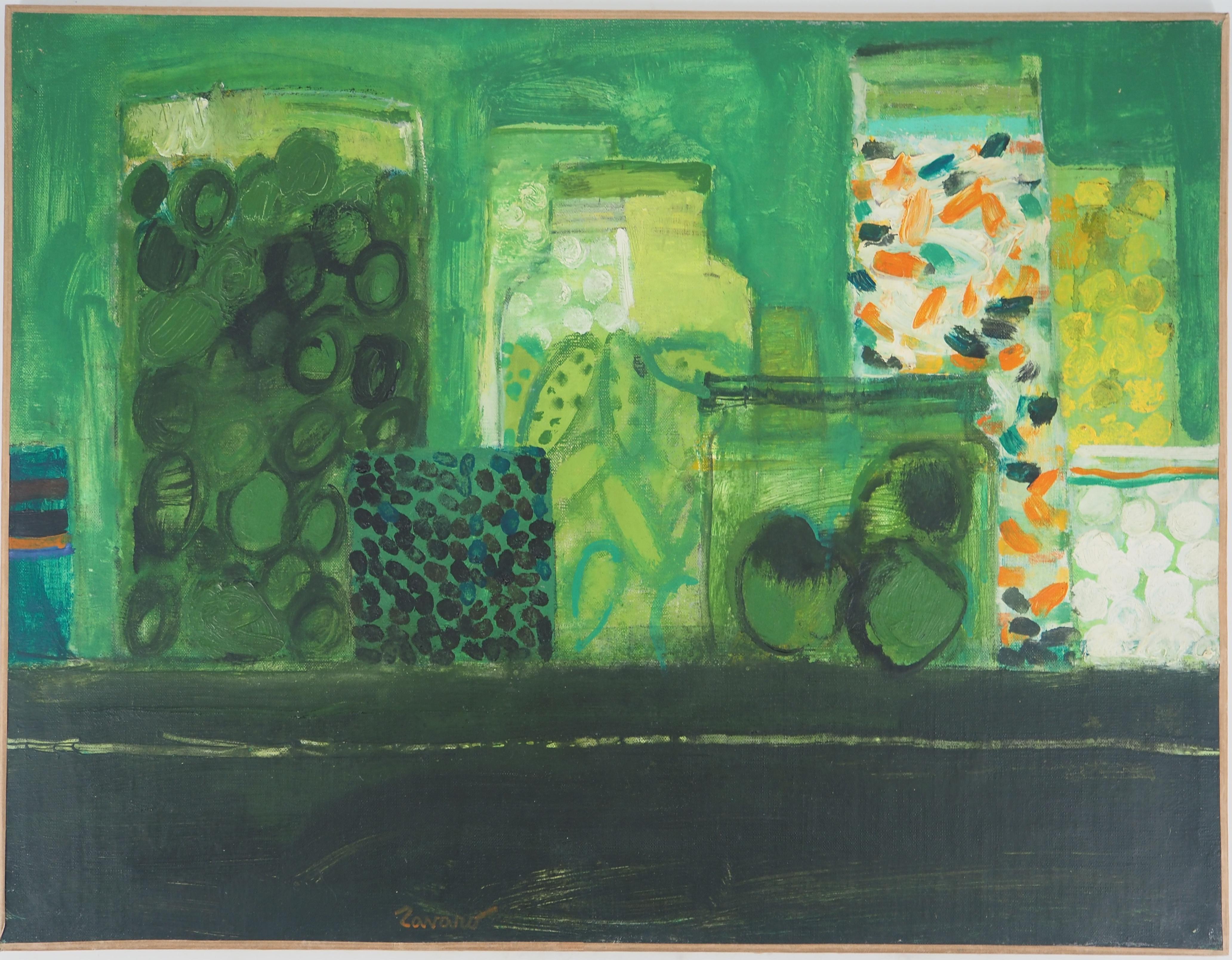 Albert Zavaro Still-Life Painting - Fauvist Still Life : the Candy Shop - Original Oil on Canvas, SIGNED