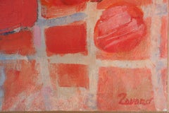 Fauvistisches Stillleben mit Früchten und Blumen – Original Ölgemälde auf Leinwand, signiert