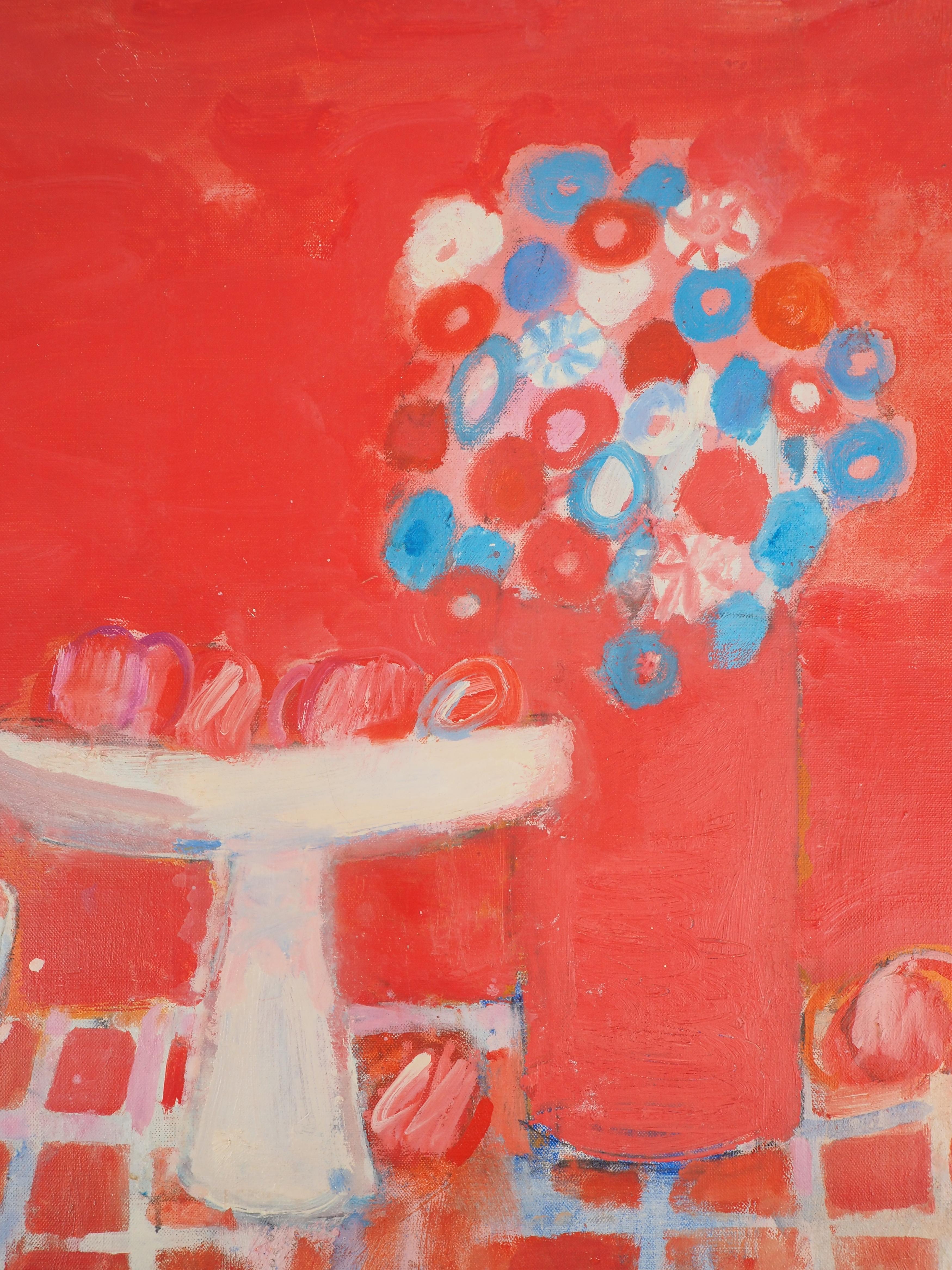 Albert ZAVARO (1925-)
Fauvistisches Stillleben mit Früchten und Blumen, 1967

Öl auf Leinwand
Signiert in der rechten unteren Ecke
Auf Leinwand 60 x 73 cm (ca. 24 x 29 Zoll)

PROVENIENZ: Galerie Framond, Paris, Inventarnummer #1593

Sehr guter
