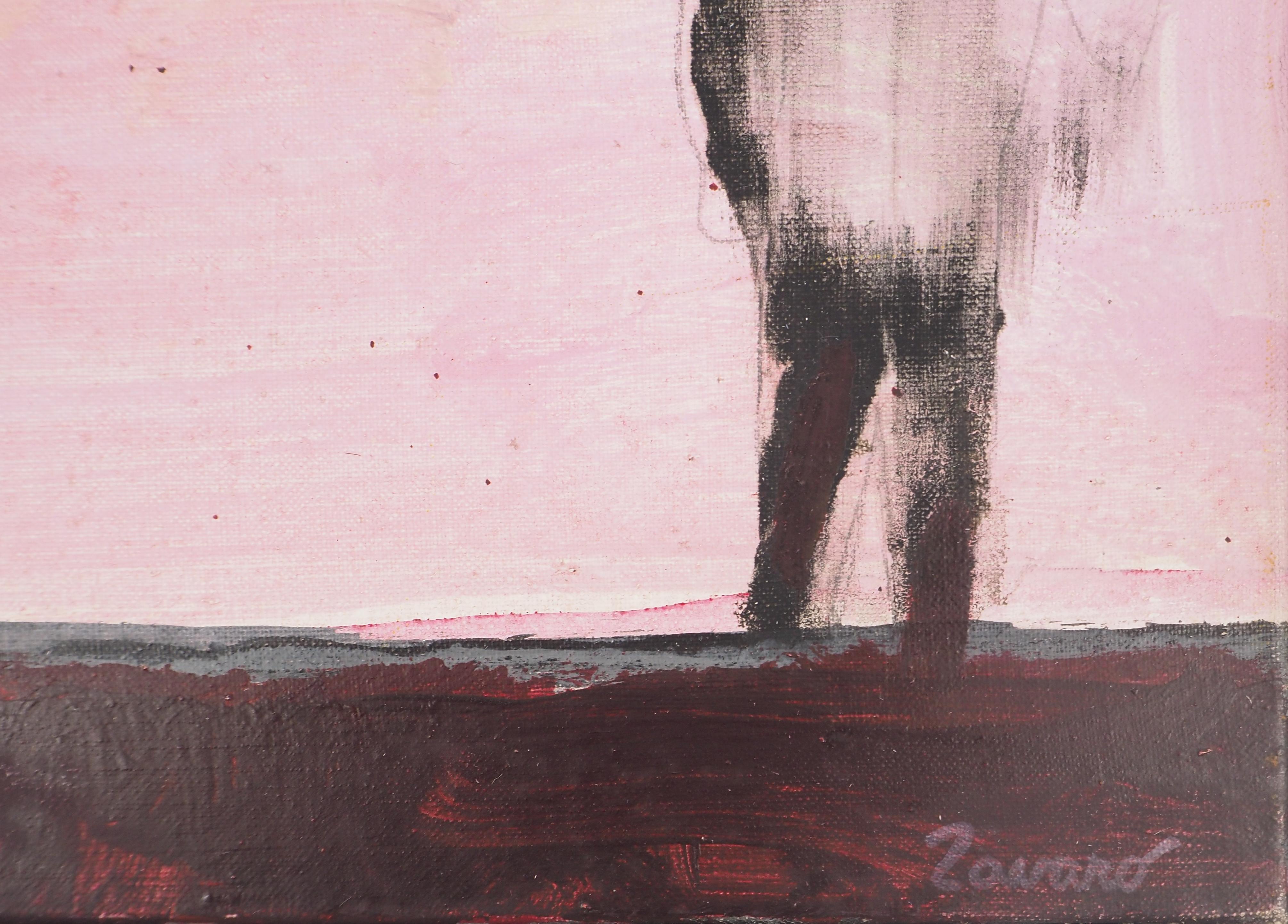 Figures in a Fauvist Landscape - Original Oil on Canvas, SIGNED - Painting by Albert Zavaro