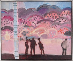 Figures in a Fauvist Landscape - Original Oil on Canvas, SIGNED