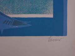 Paris : Eiffel Tower and Doves - Handsigned lithograph (Mourlot 1973)