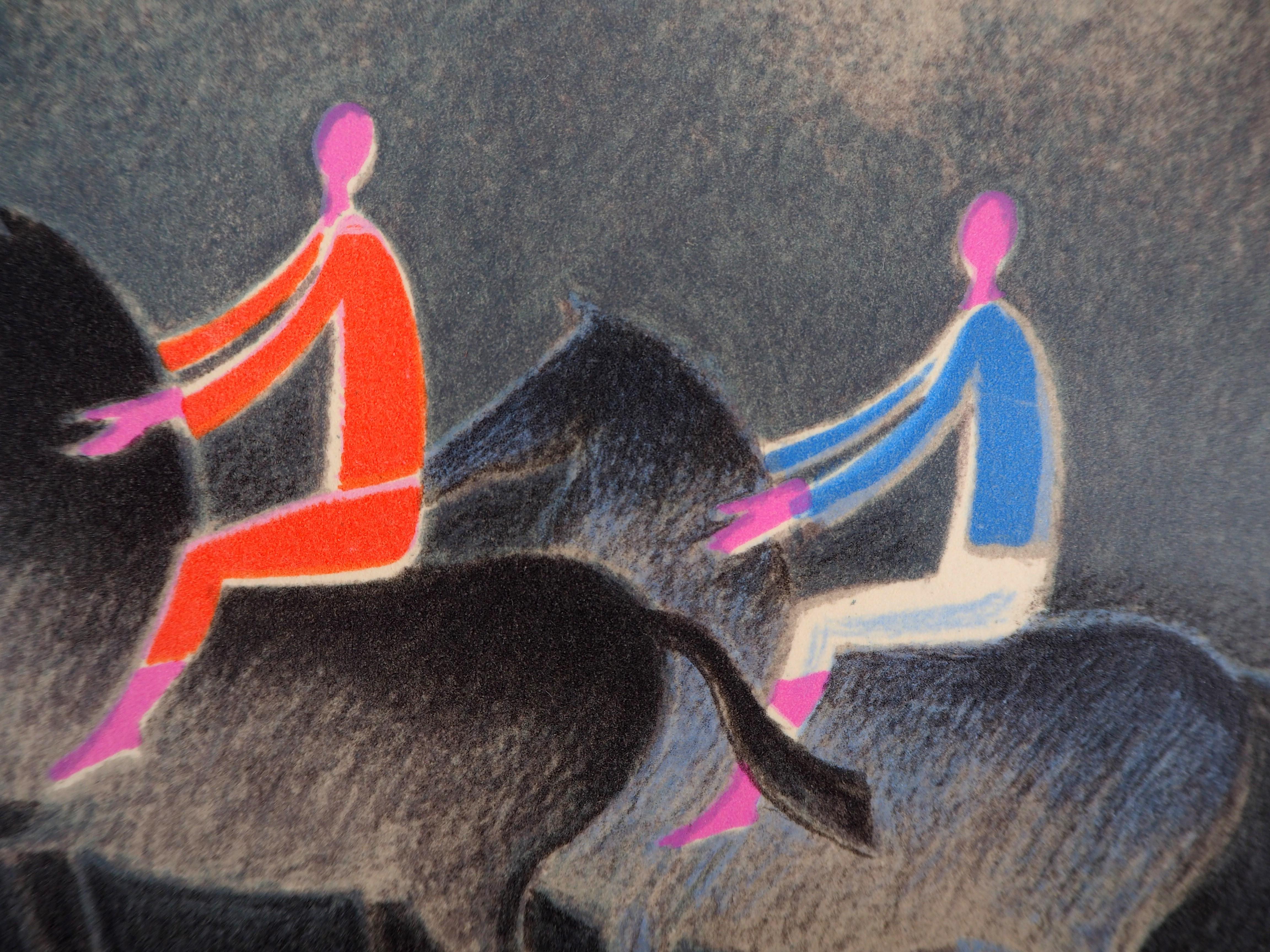 Albert ZAVARO
Hommage an Brasilier : Reiten im Wald 

Original-Lithographie
Handsigniert mit Bleistift
Nummeriert /170 
Auf Vellum 74 x 54 cm (ca. 29,1 x 21,2 Zoll)

Ausgezeichneter Zustand