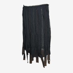 Alberta Ferretti  Jupe noire perlée des années 2000