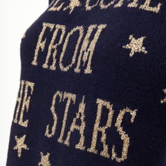 ALBERTA FERRETTI 2019 cashmere lurex We Come From Stars crew neckcropped sweater