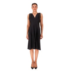 Alberta Ferretti Bead-Embellished Cotton & Silk A-Line Dress