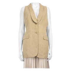 Alberta Ferretti Beige Halterneck Waistcoat Size L