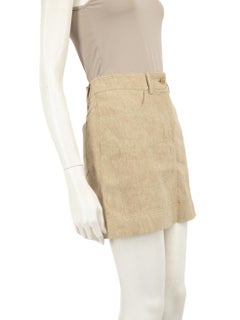 Alberta Ferretti Beige Mini A-Line Skirt Size L