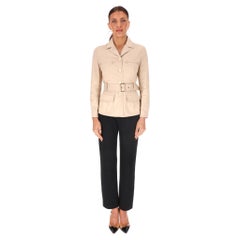 Alberta Ferretti Belted Cotton-Blend Jacket