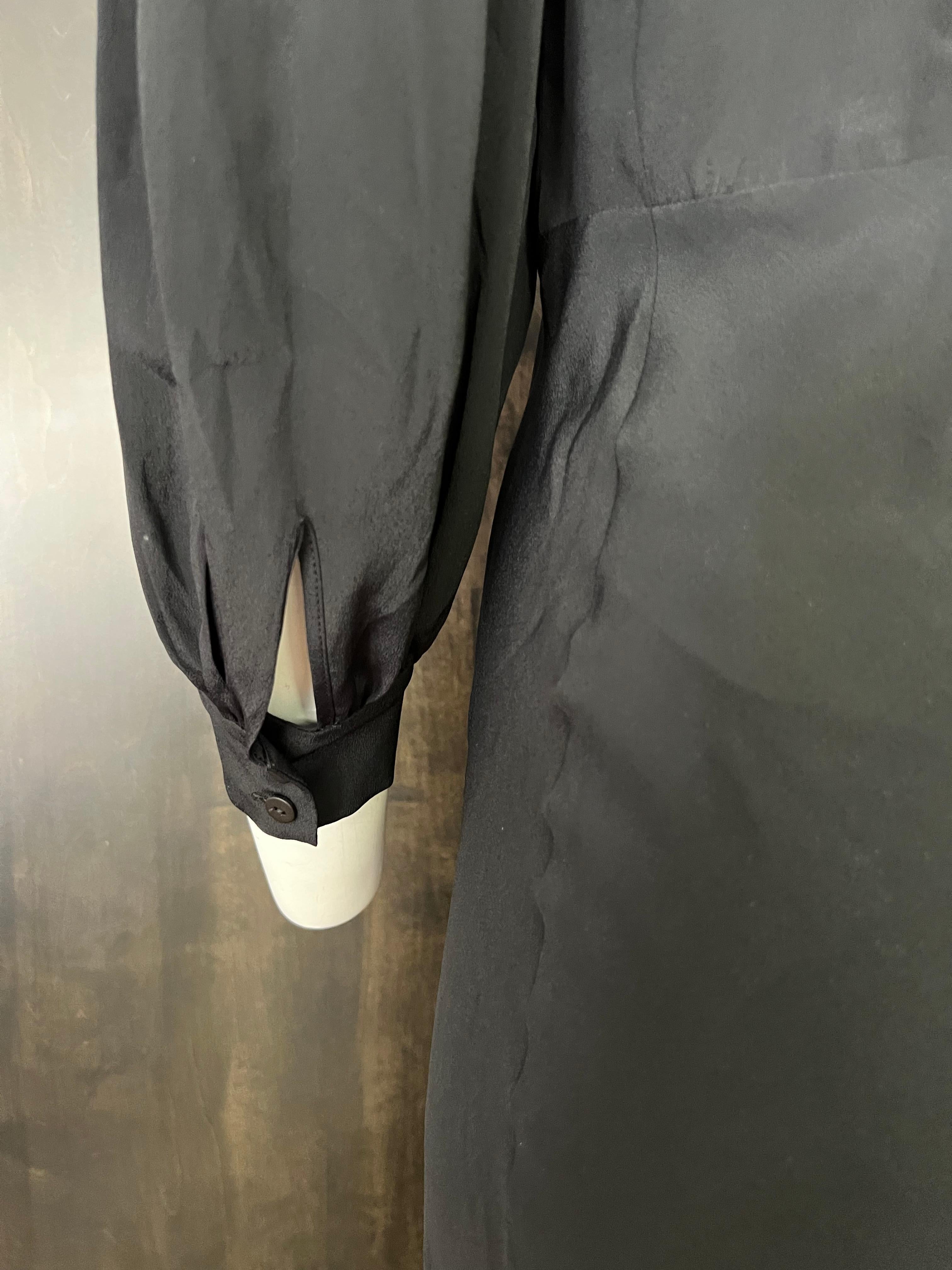 Alberta Ferretti - Robe longue de soirée noire, taille 6 en vente 2
