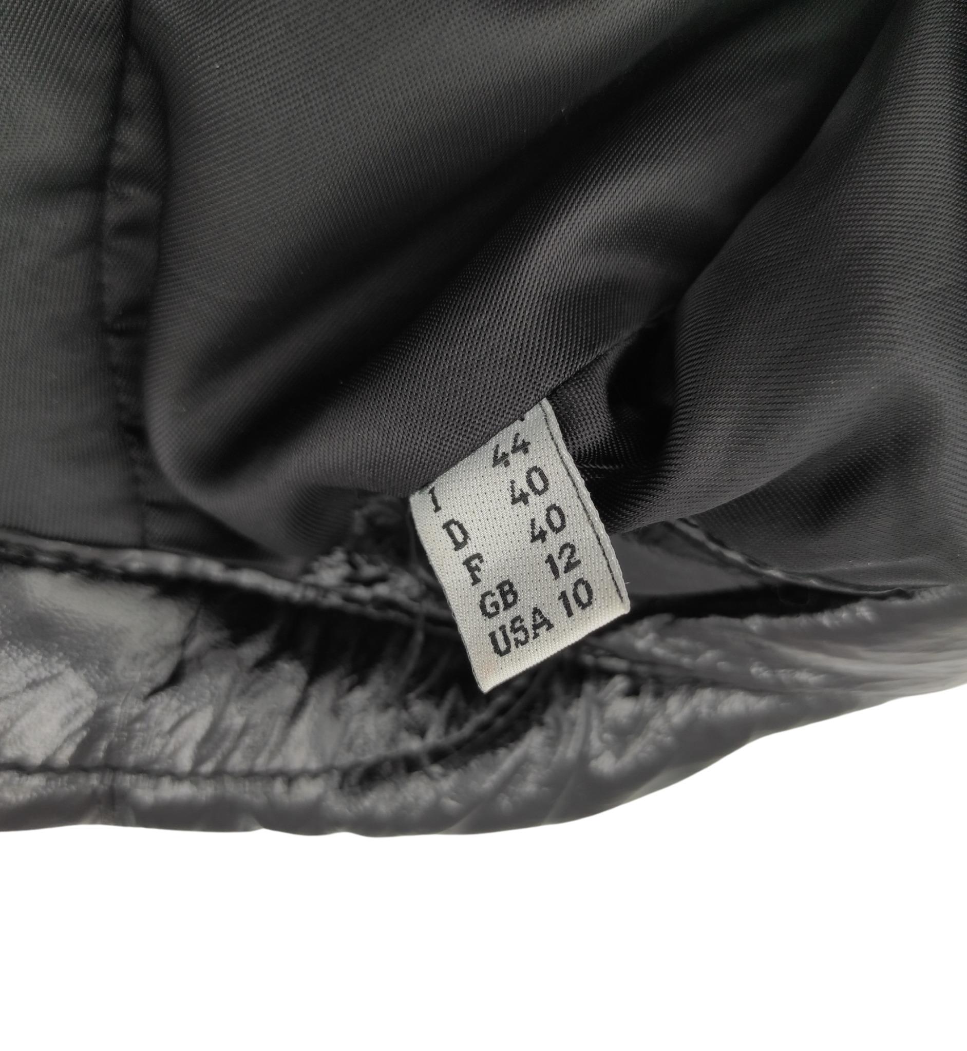 Alberta Ferretti black patent leather jacket For Sale 5