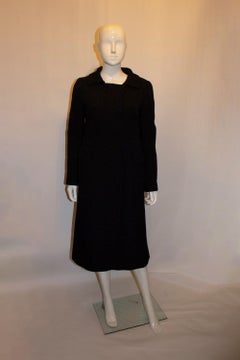 Alberta Ferretti Black Silk Coat