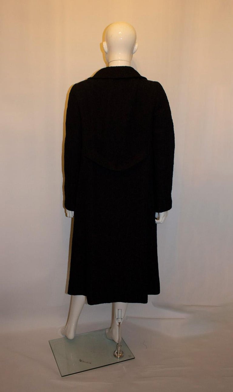 Alberta Ferretti Black Silk Coat For Sale 1