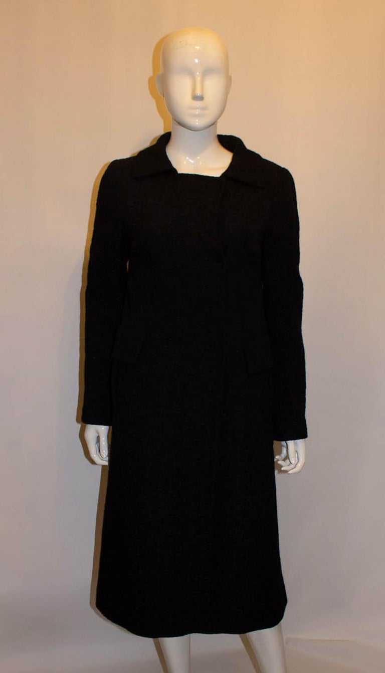 Alberta Ferretti Black Silk Coat For Sale 2