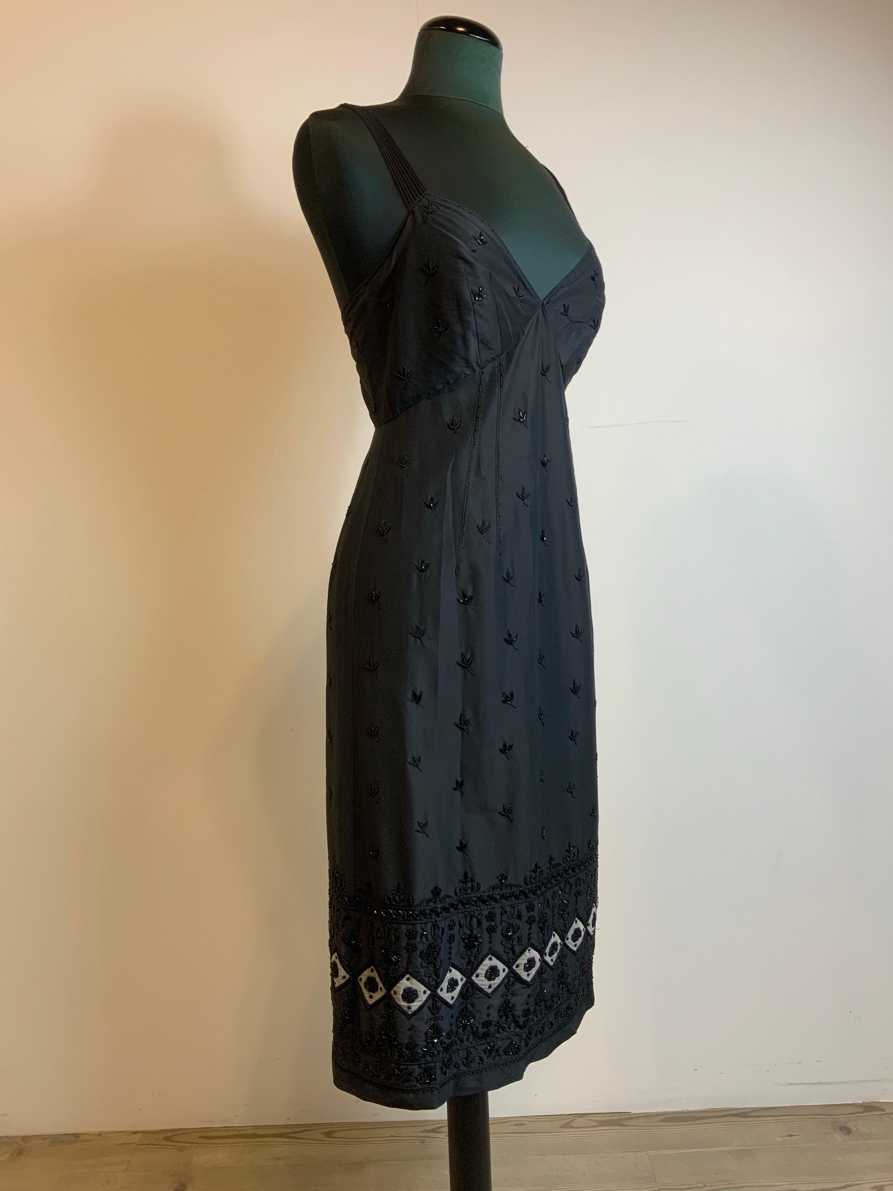 Alberta Ferretti noir Robe d'été Excellent état - En vente à Carnate, IT
