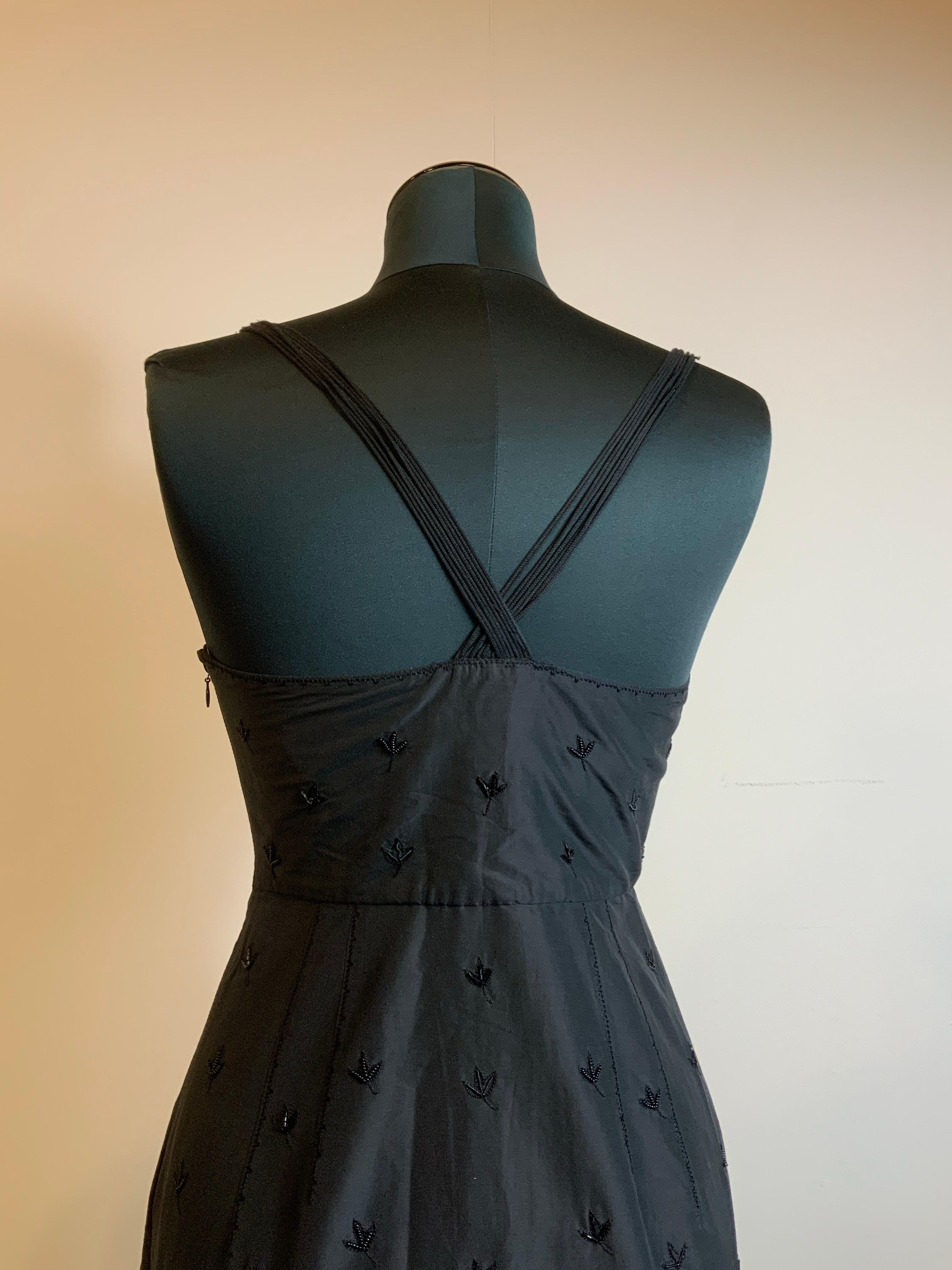 Alberta Ferretti noir Robe d'été en vente 1